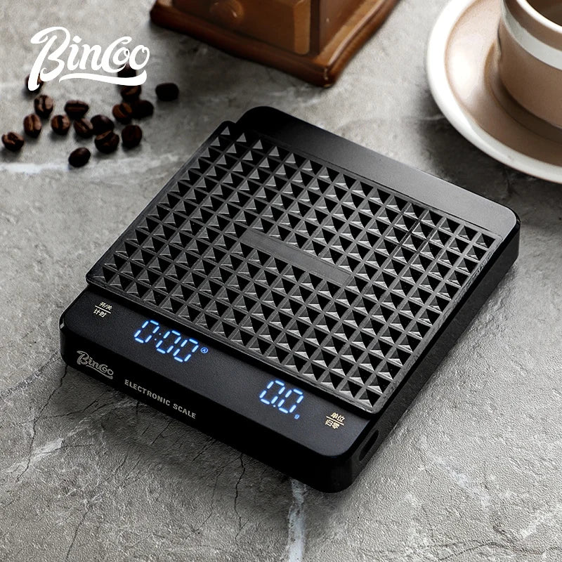 Bincoo Pour Over Coffee Scale – Rechargeable Timer & Waterproof Coffee Scale Qst
