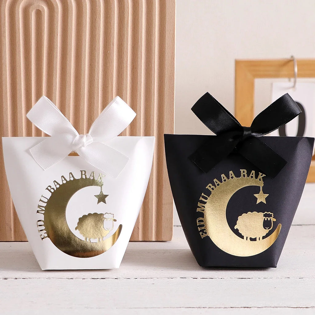 10 Elegant Eid Al-Adha Gift Boxes | Black White Green Set Festive Gift Boxes Qme