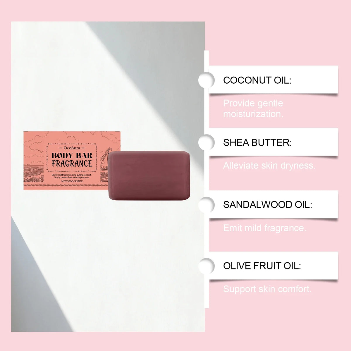 Sandalwood Moisturizing Body Bar Soap – Gentle Daily Cleanser Moisturizing Bar Soap Qme