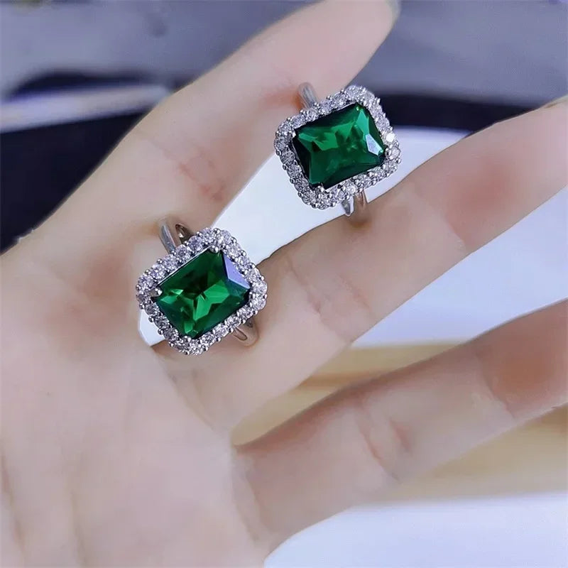 Elegant Sparkling Zircon Open Ring for Women – Adjustable Adjustable Zircon Ring Qme