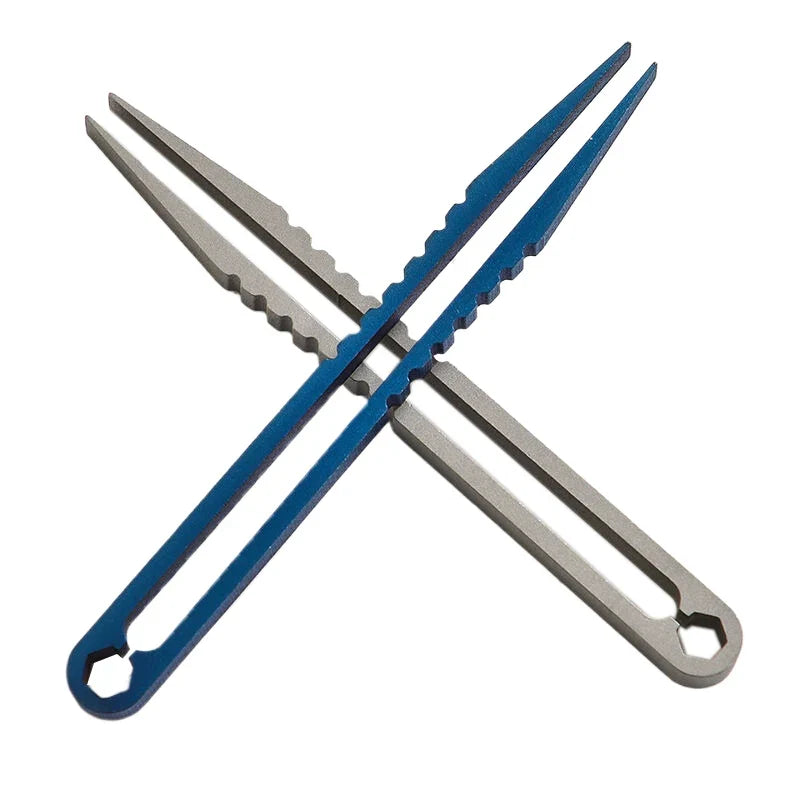 Titanium TC4 EDC Tweezers Clip – Multipurpose Pick-Up Tool EDC Titanium Tweezers Qme