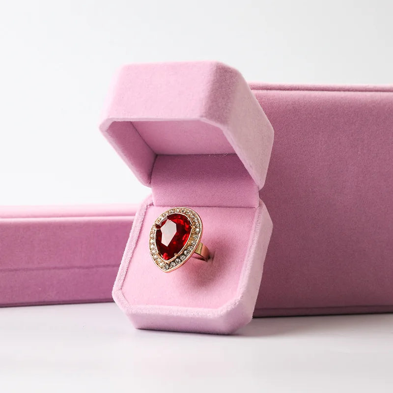 Velvet Jewelry Box Storage Case – Rings, Necklaces & Bracelets Jewelry Storage Box Qme
