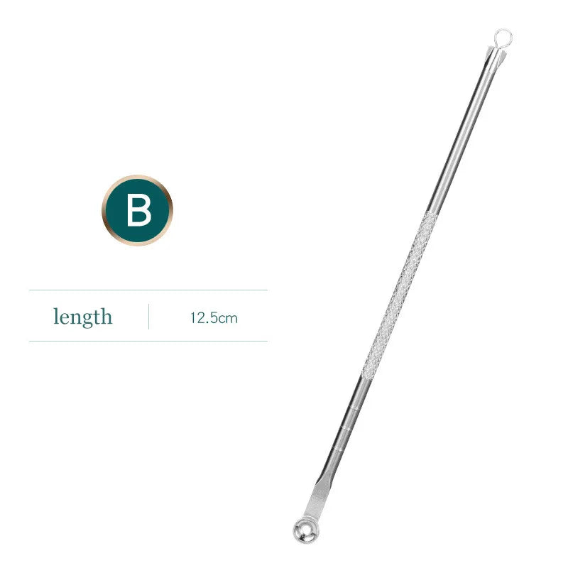 Stainless Steel Blackhead Extractor & Pimple Tweezer Tool Skincare Extractor Tool Qme