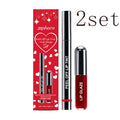 Cherry Red Lip Set – Peel-Off Lip Liner & Moisturizing Gloss Lip Makeup Set Qst 2set