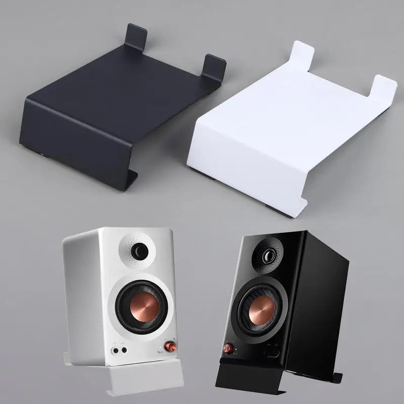 Heavy Duty Metal Desktop Speaker Stand – Anti-Slip Base Bracket Speaker Stand Bracket Qme