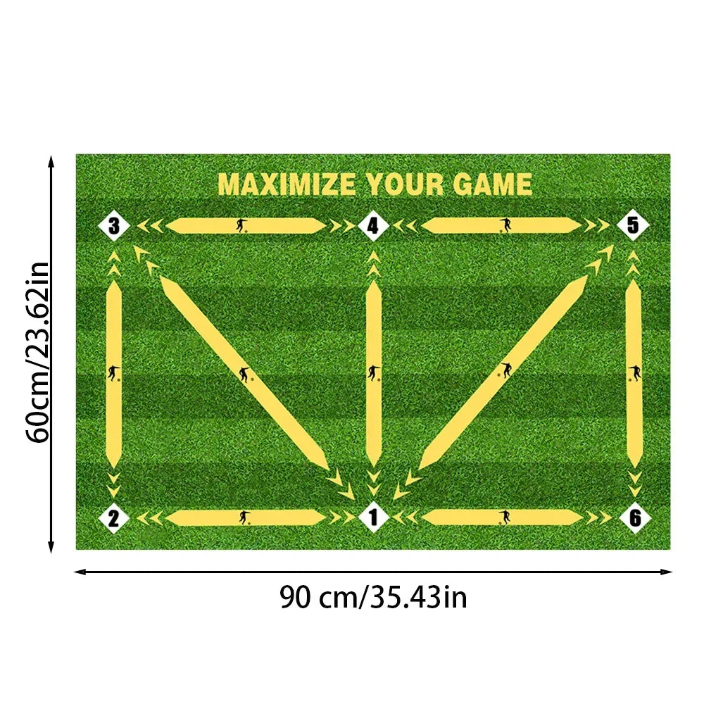 Kids Football Training Mat – Soccer Dribbling Rug 60x90cm Soccer Training Mat Qme