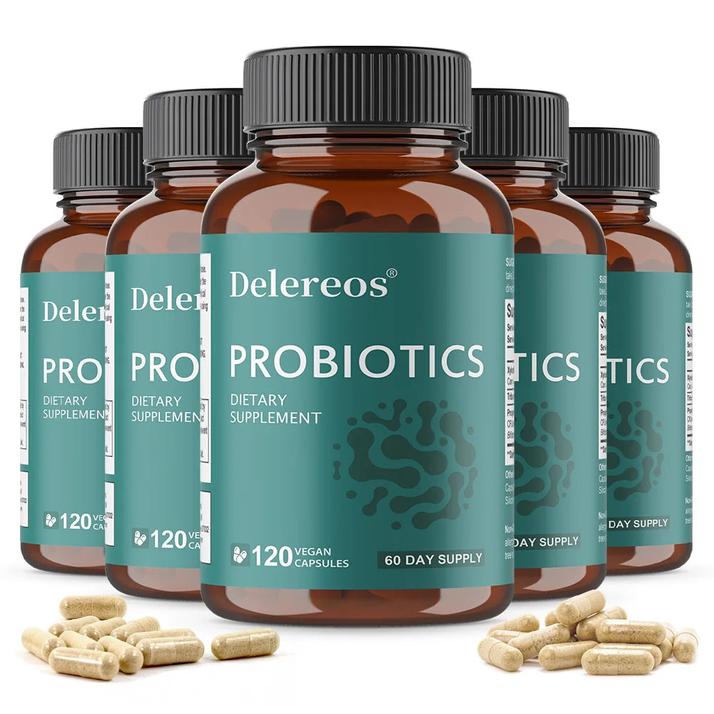 Women's Probiotics 9 Billion CFU with Prebiotics & Enzymes Probiotic Supplement Qst 120 count-5 bottle
