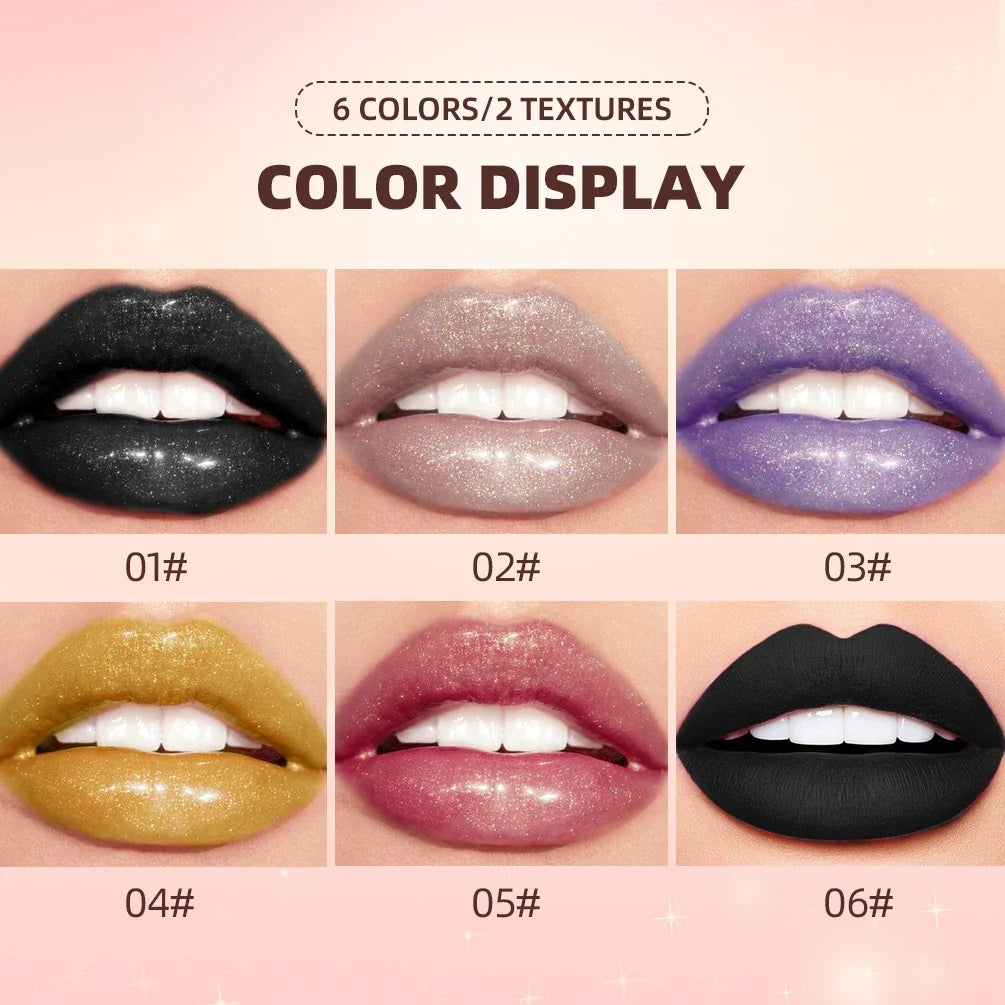 QIBEST Glitter Pearlescent Lip Gloss – Moisturizing & Long-Lasting Glitter Lip Gloss Qme