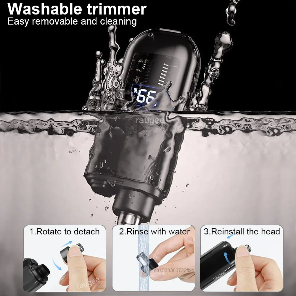 Qme USB Rechargeable Nose & Ear Hair Trimmer for Men Nose Hair Trimmer Qme