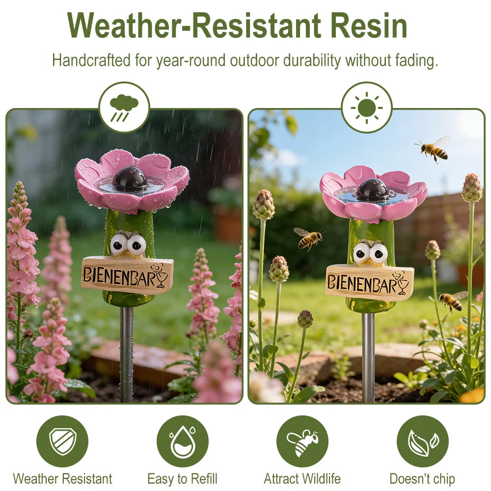4-Pack Flower Bee & Butterfly Watering Station Garden Feeder Garden Pollinator Feeder Qst
