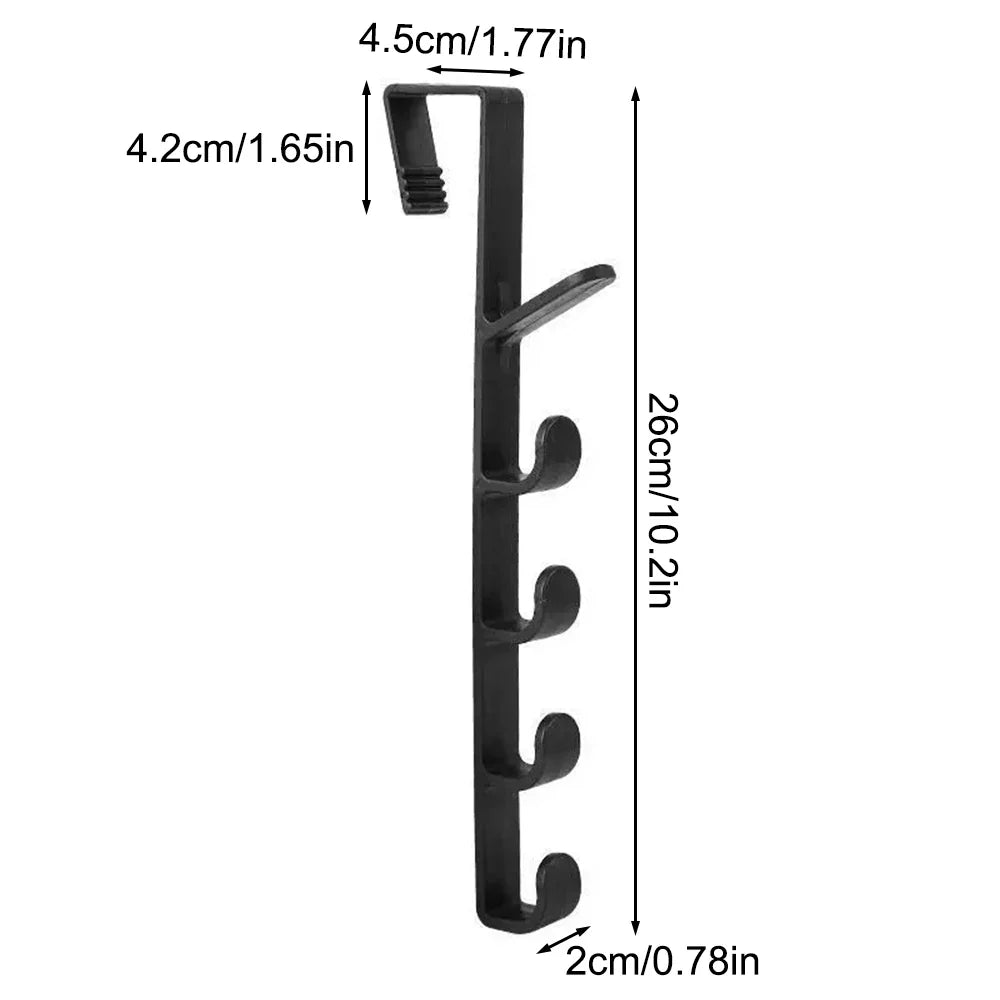 Behind Door Coat Hook Hanger – Wardrobe Storage Rack | Qme Door Hook Rack Qme