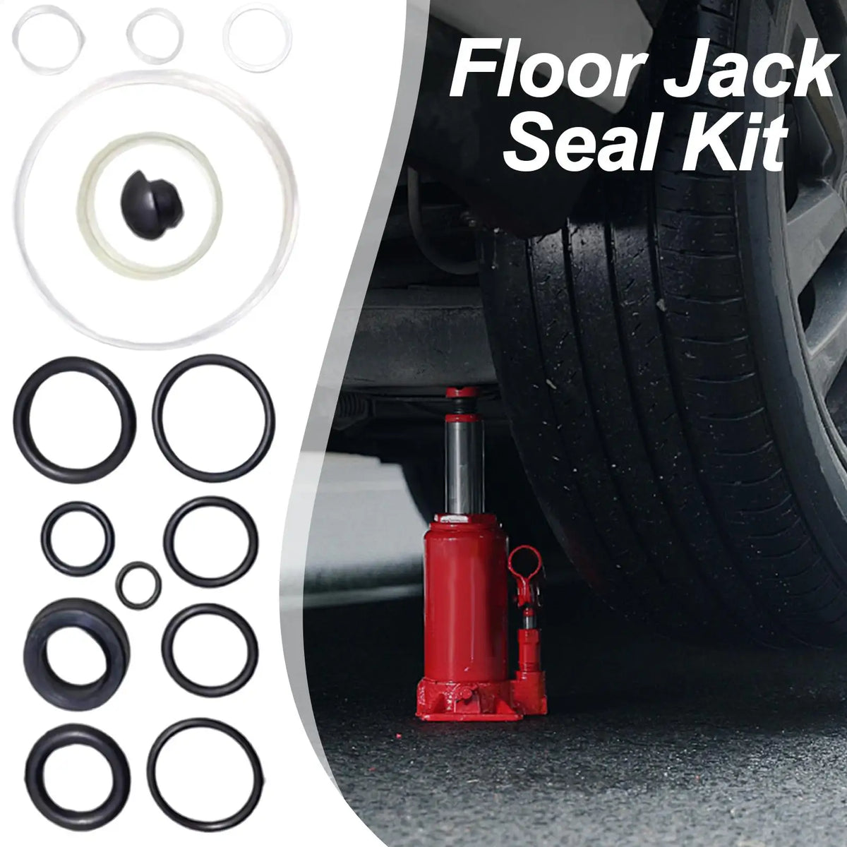 Floor Jack Seal O-Ring Kit – 15-Piece Hydraulic Rebuild Set Jack Seal Repair Kit Qme