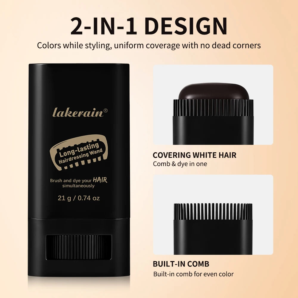 Lakerain Hair Coloring Brush with Built-In Comb – Gray Coverage Hair Coloring Brush Qst