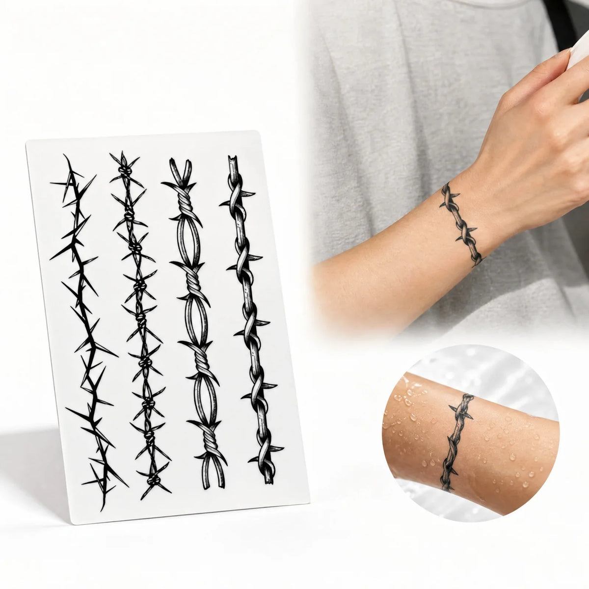 Thorn Armband Temporary Tattoo – Waterproof & Long-Lasting Temporary Tattoo Qme 1