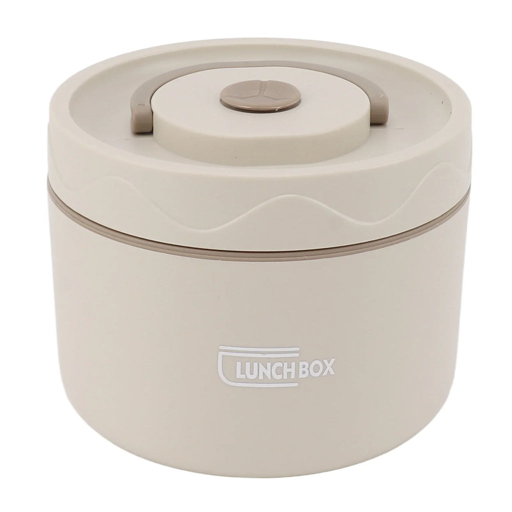 550ml Stainless Steel Thermal Lunch Box – Double Layer Bento Thermal Lunch Box Qme Beige Microwave oven lunch