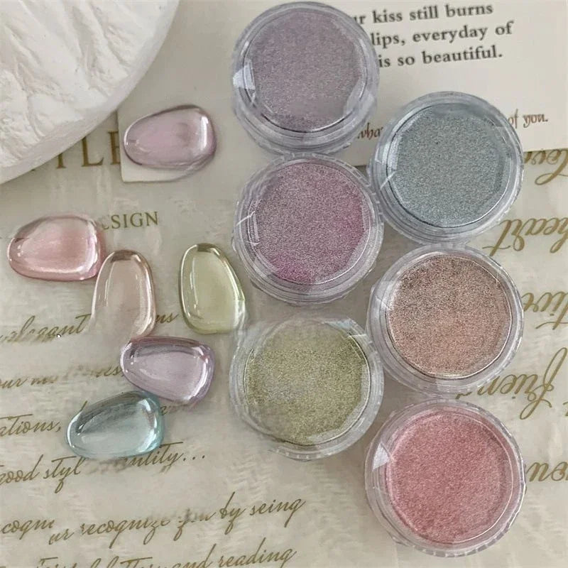 Mirror Effect Chrome Nail Powder – Rich Pigment Sparkling Finish Chrome Nail Powder Qme