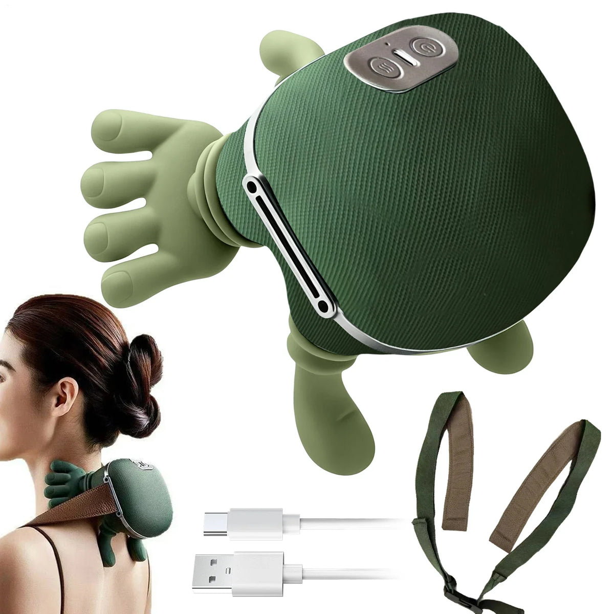 Neck & Shoulder Kneading Massager Shawl | 3-Level Modes Neck Shoulder Massager Qme