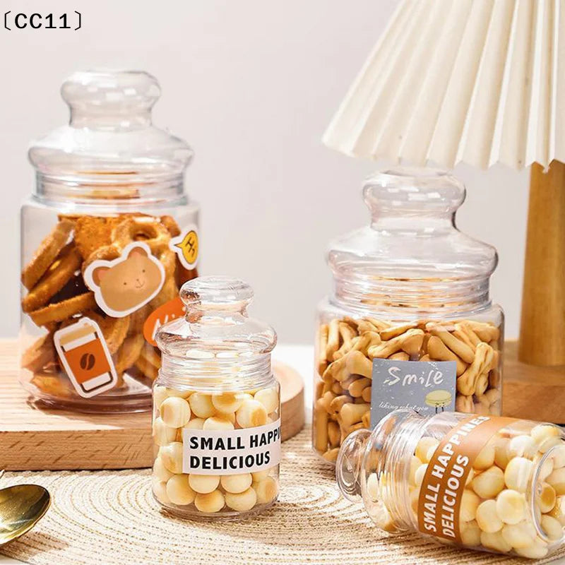 Clear Plastic Candy & Cookie Jars – Reusable Food Storage Food Storage Jar Qme