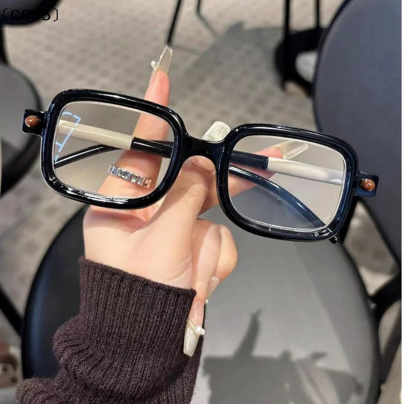 Retro Black Frame Clear Lens Fashion Eyeglasses – Unisex Fashion Eyeglasses Qst