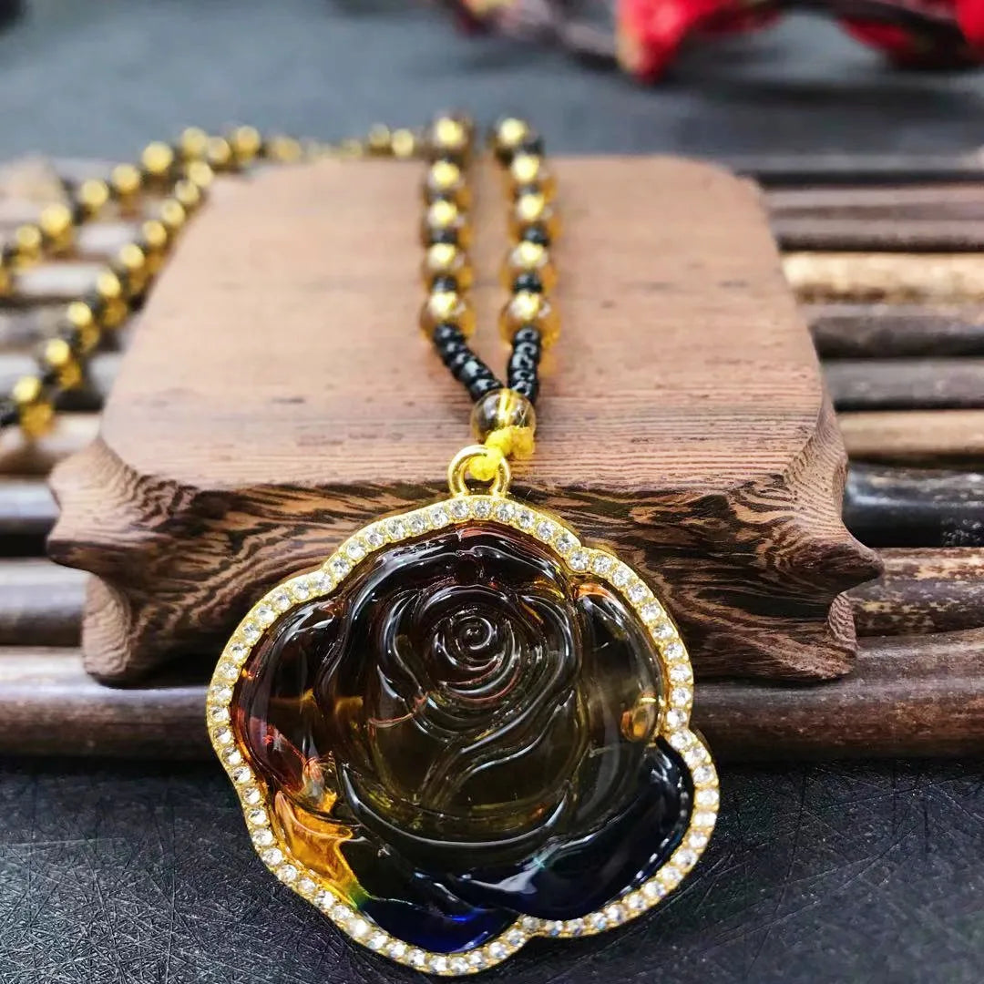 Green Jade Buddha Pendant Necklace – Maitreya Amulet Pendant Necklace Qme