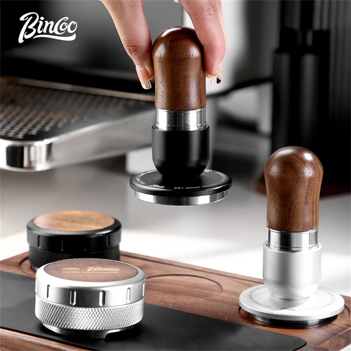 Bincoo 51/58mm Espresso Tamper 30lb Constant Pressure Leveler Espresso Tamper Qst
