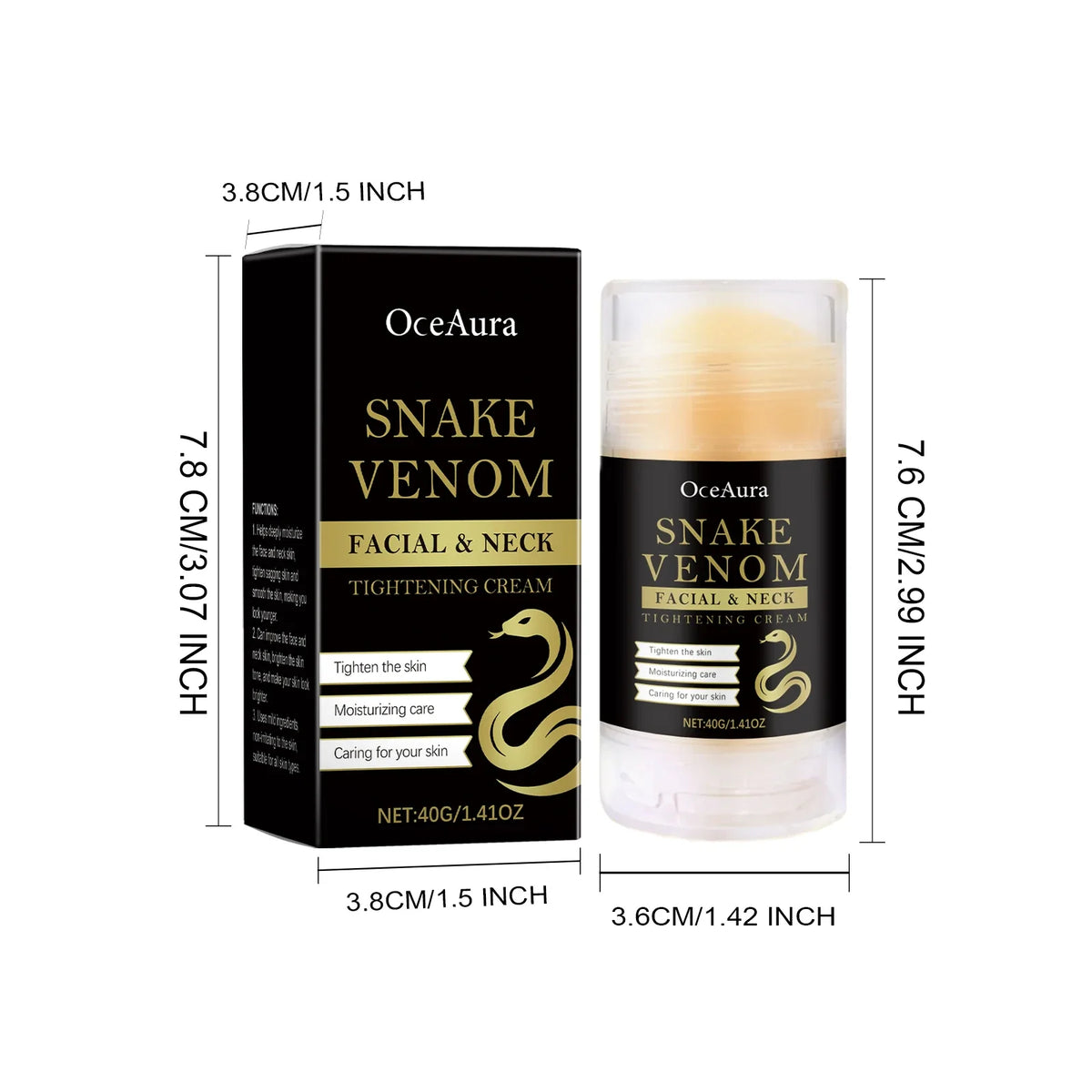 Snake Venom Neck & Face Firming Stick – Lifting Fine Line Care Neck Firming Stick Qme 40g Boxed