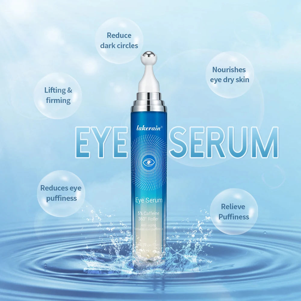 5% Caffeine Eye Serum & Under-Eye Roller – 15ml | Lakerain Caffeine Eye Serum Qst