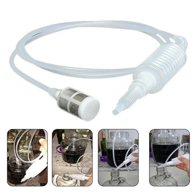 Food Grade Brewing Siphon Hose – Wine & Beer Transfer Pump Brewing Siphon Pump Qme