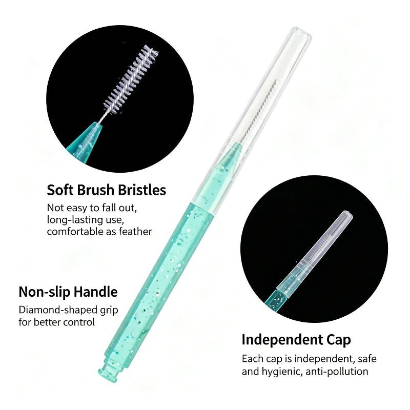Mini Disposable Eyebrow Lifting Brushes – Bendable Brow Perm Tools Eyebrow Applicator Brush Qme