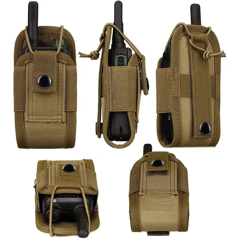 1000D Tactical MOLLE Walkie Talkie Holster Waist Pouch Tactical Radio Holster Qme