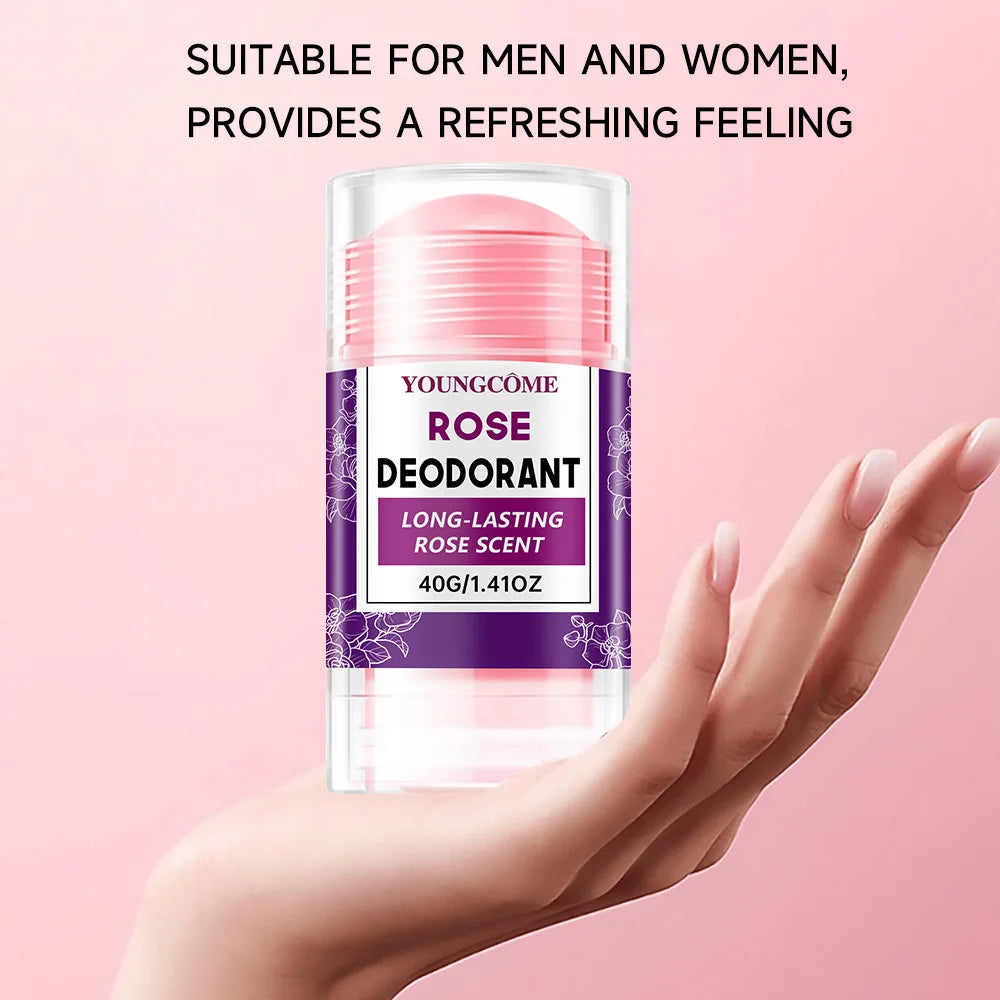 YOUNGCOME Rose Deodorant Stick – Women's Antiperspirant Deodorant Stick Qst
