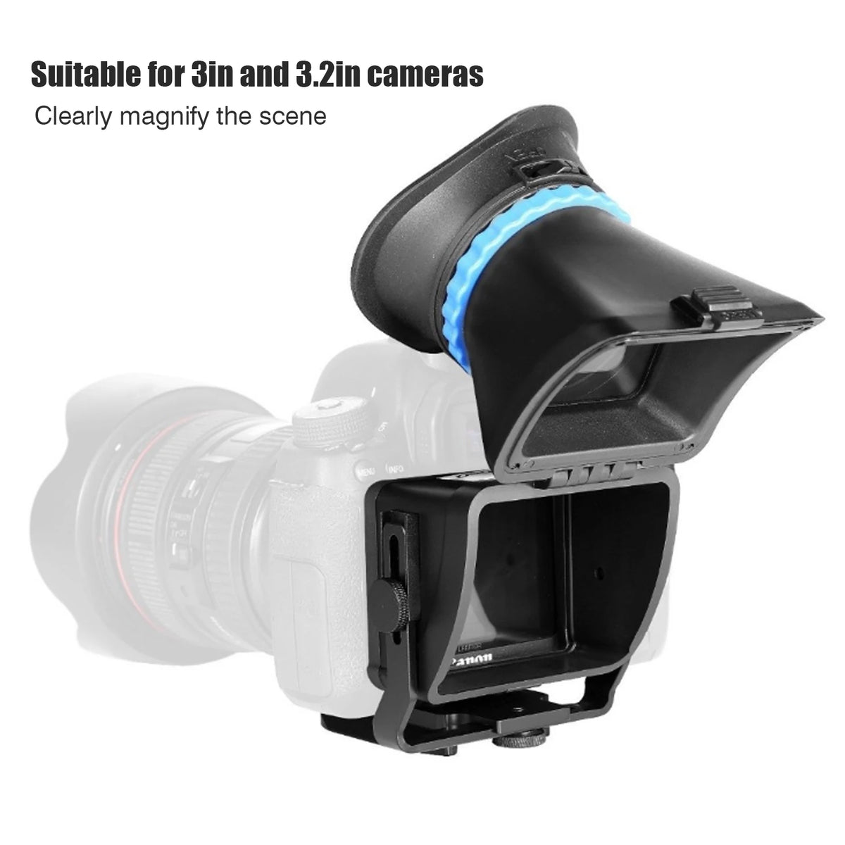 ST-1 Camera Viewfinder 3x Magnifier for 3"/3.2" LCD Screens Camera Viewfinder Qst