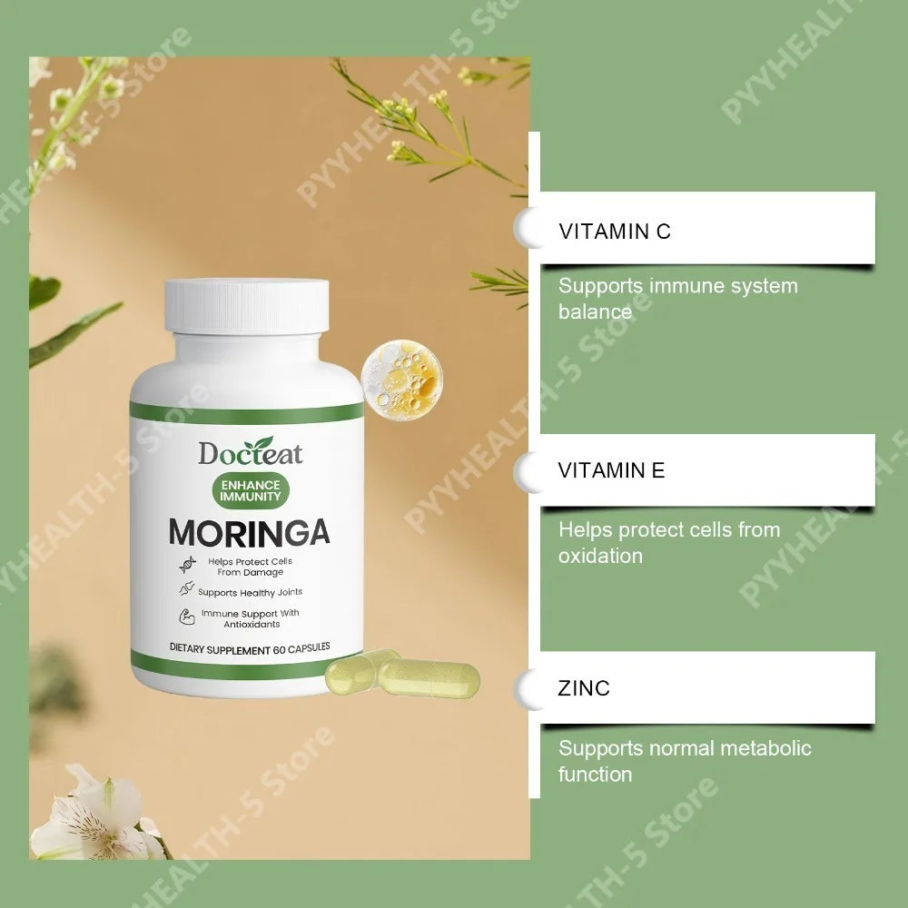 Moringa Joint Capsules – Turmeric, Zinc & Magnesium | 60ct Joint Support Supplement Qst