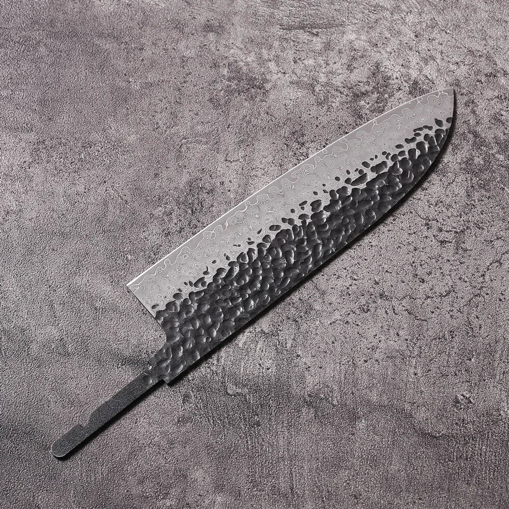 DASHWAY 7" Damascus Steel Santoku Knife Blank Blade – Full Tang Knife Blank Blade Qst