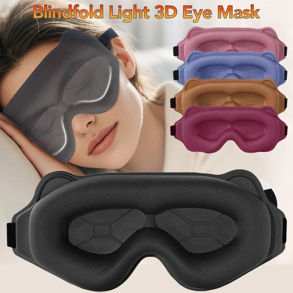 3D Sleep Mask – Memory Foam Eye Mask for Travel & Rest Sleep Eye Mask Qme