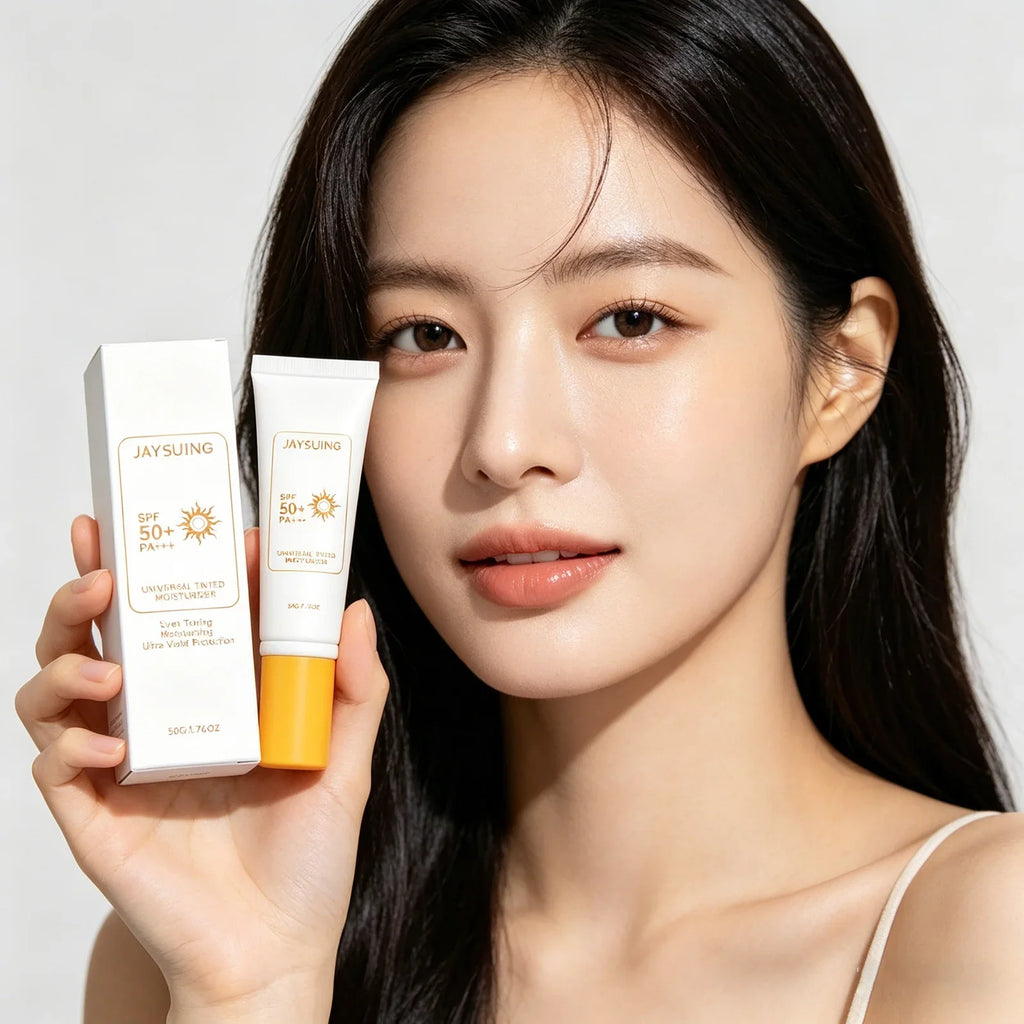 Jaysuing Tinted Sunscreen SPF 50 | Waterproof UV Protection Tinted Sunscreen Qme