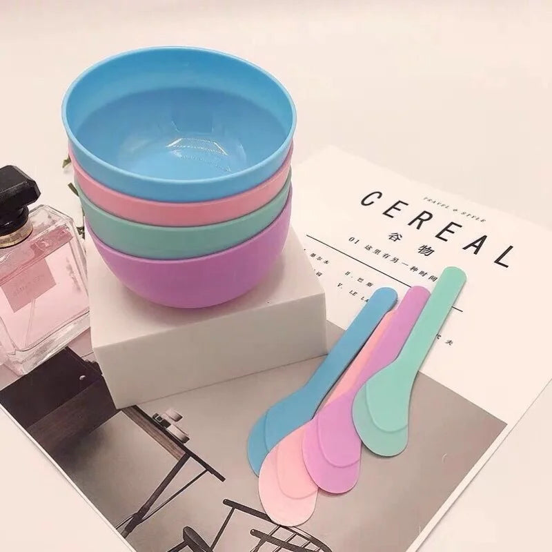 DIY Face Mask Mixing Bowl & Spoon Set – Portable Beauty Tools Face Mask Mixing Set Qme