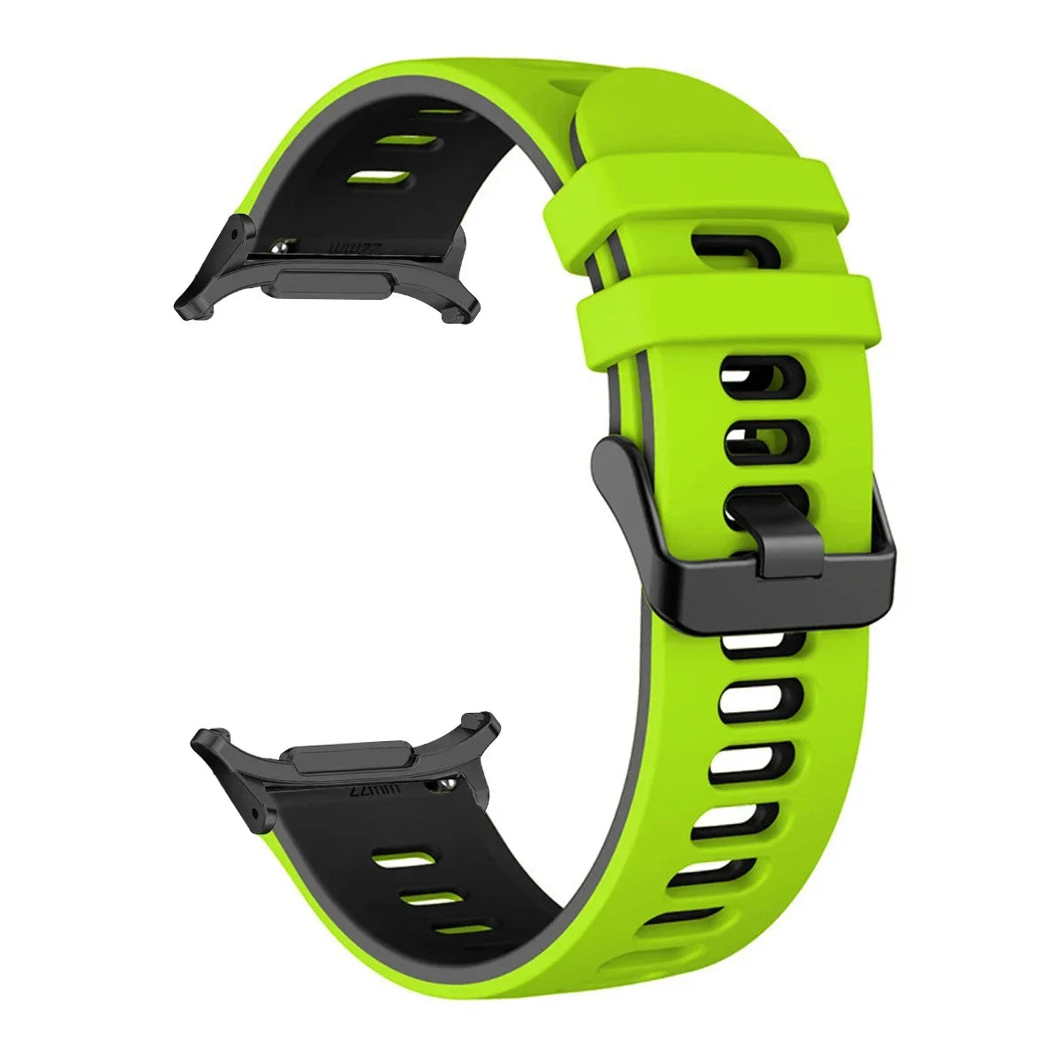Silicone Sport Band for Samsung Galaxy Watch 7 Ultra | No Gaps Silicone Watch Band Qme Green Black Galaxy Watch 7 Ultra