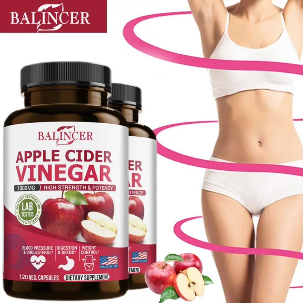 Balincer Apple Cider Vinegar Capsules – Digestive & Energy Support Dietary Supplement Qst