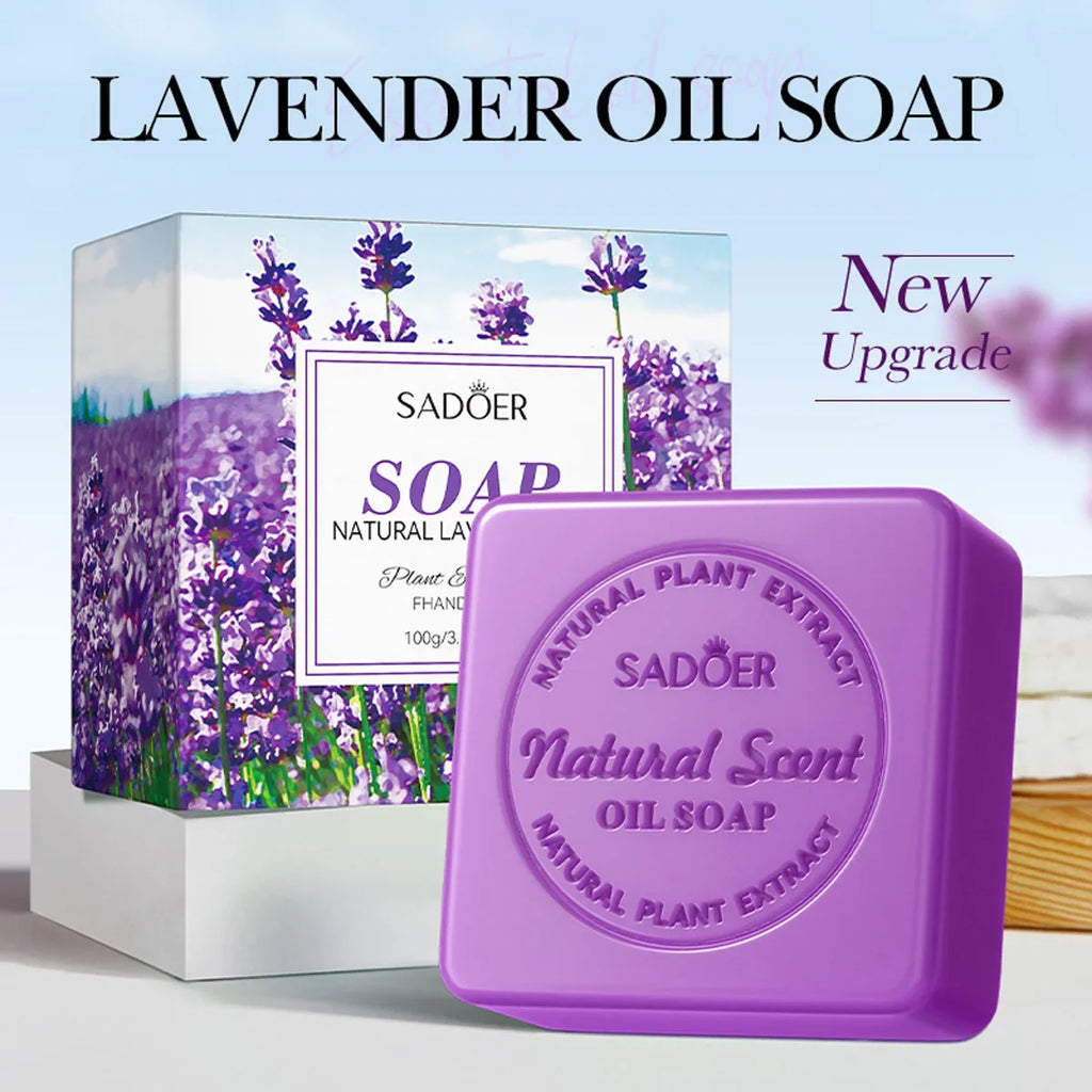 Handmade Lavender Essential Oil Facial & Bath Soap Handmade Bar Soap Qme