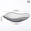 Iron Fruit Basket Bread & Snack Tray Bowl – 4 Colors Fruit Basket Tray Qme B2