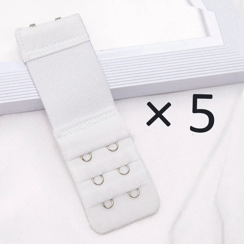 Women's Bra Extender Elastic Hook Clip & Strap Expander Bra Extender Qme WHITE one size