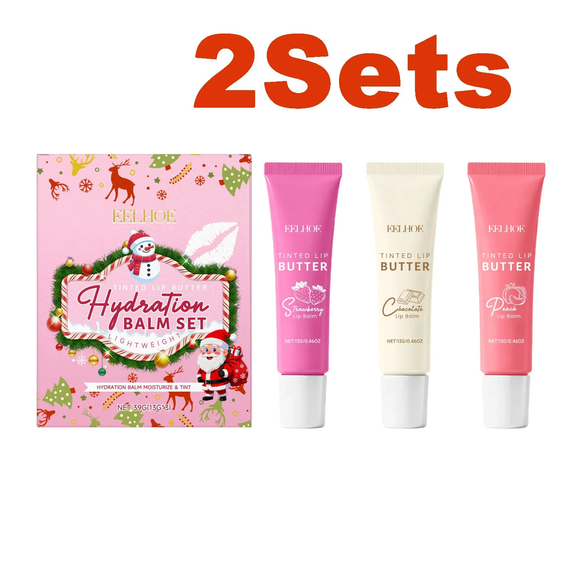 Tinted Lip Balm Set – Moisturizing, Nourishing & Anti-Chap Tinted Lip Balm Qme 2 Sets