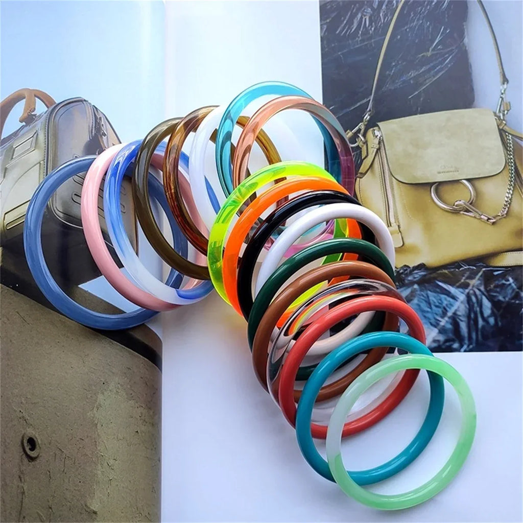 Y2K Thin Acrylic Bangle Bracelet – Women's Hip Hop Style Bangle Bracelet Qme
