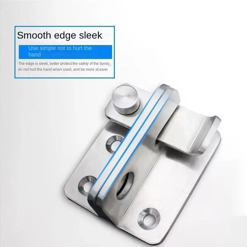 Flip Latch Slide Bolt Gate Lock – Barn, Cabinet & Pet Cage Slide Bolt Latch Qme silver
