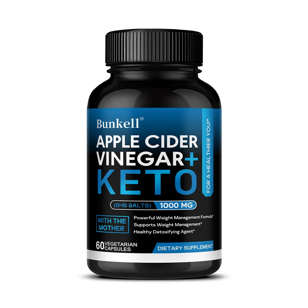 Apple Cider Vinegar Keto Capsules – Metabolism & Digestive Support Dietary Supplement Qst 60 count-1 bottle