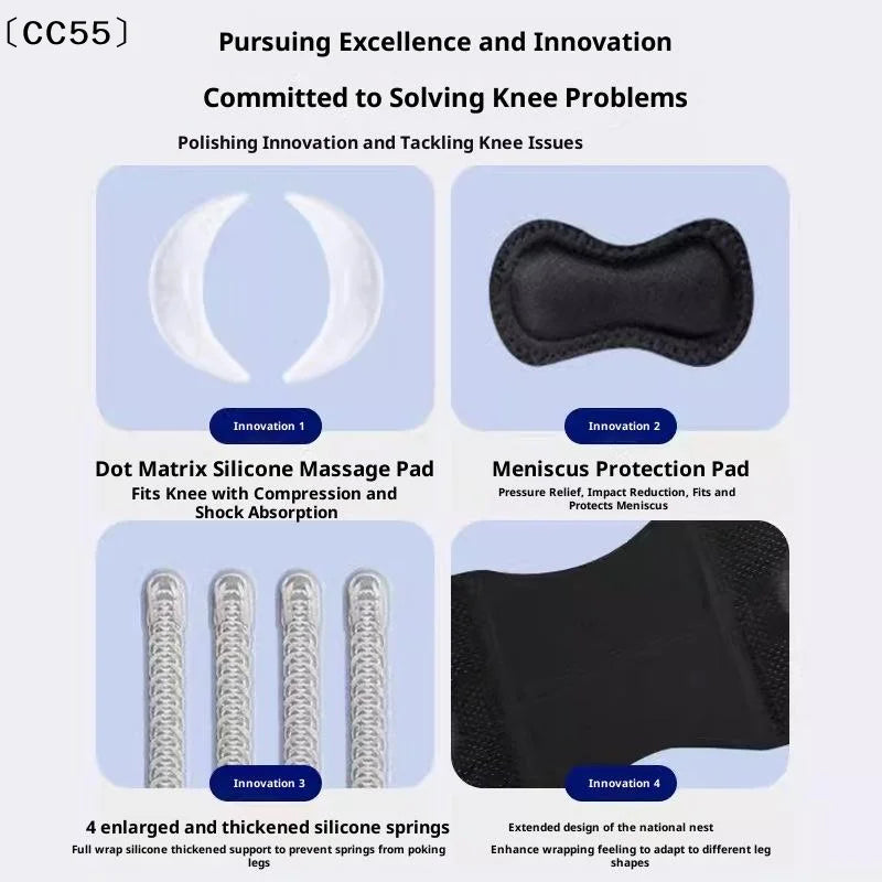Knee Compression Brace – Side Stabilizers & Open Patella Knee Compression Brace Qst