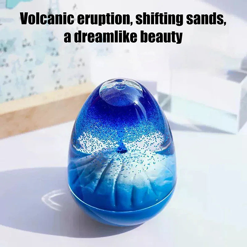 Eggshell Volcanic Eruption Floating Sand Acrylic Ornament Decorative Ornament Qme