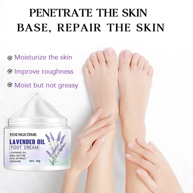 YOUNGCOME Lavender Foot Cream – Nourishing Heel & Foot Balm Foot Cream Qst