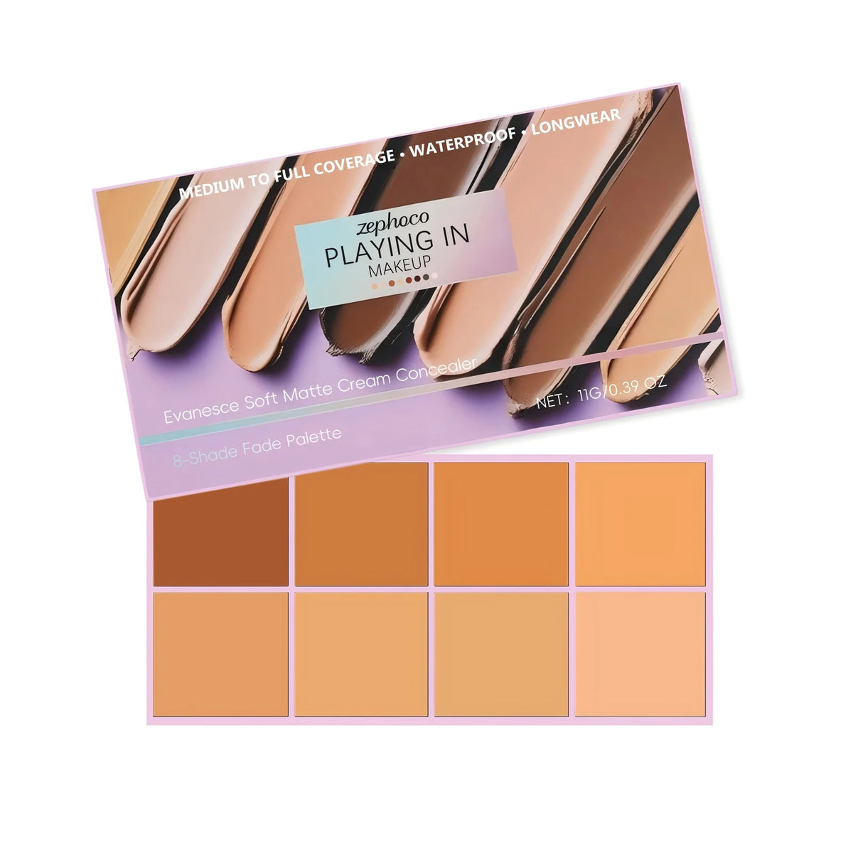 Zephoco High Coverage Concealer Palette – Waterproof Matte Concealer Palette Qst Medium